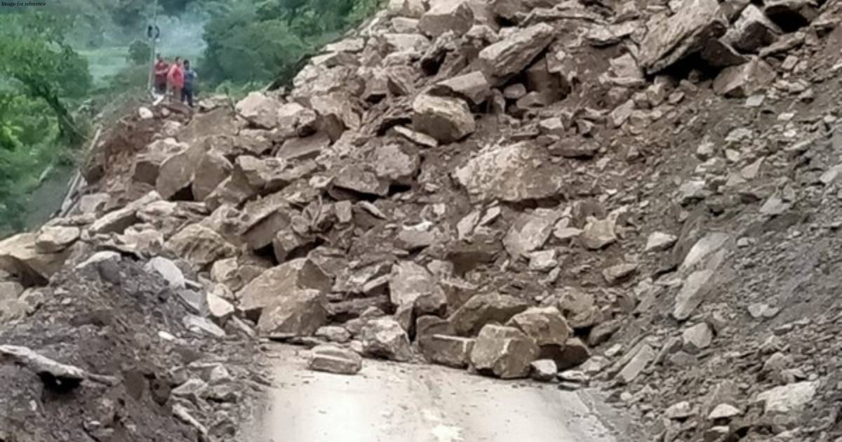 Uttarakhand: Badrinath national highway blocked due to landslide in Chamoli